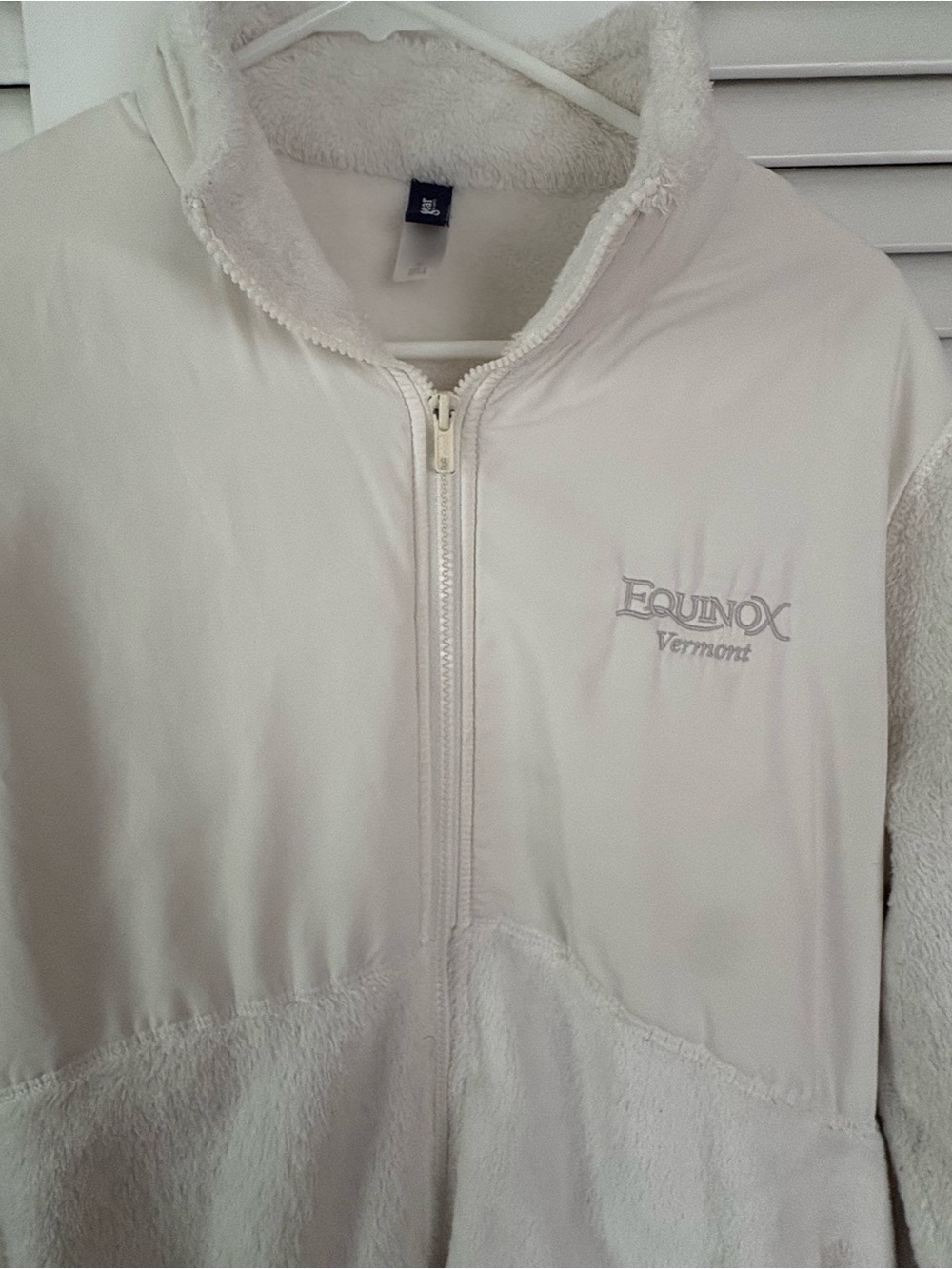 Women's Cream Teddy Zip Jacket